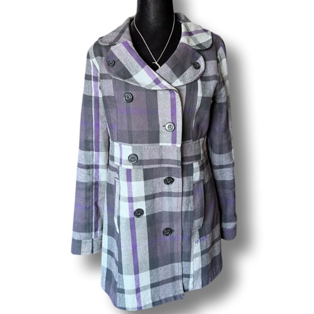 Volcom Purple Plaid Peacoat
